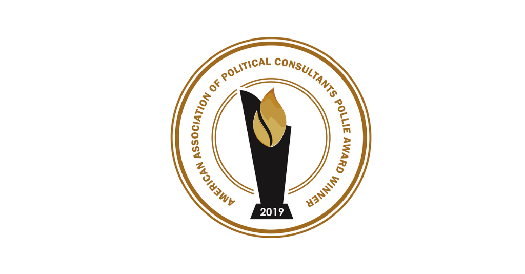 Logo for the American Association of Political Consultants Pollie Award Winner